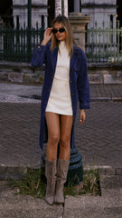 Harlequin Coat - Mid Blue Denim