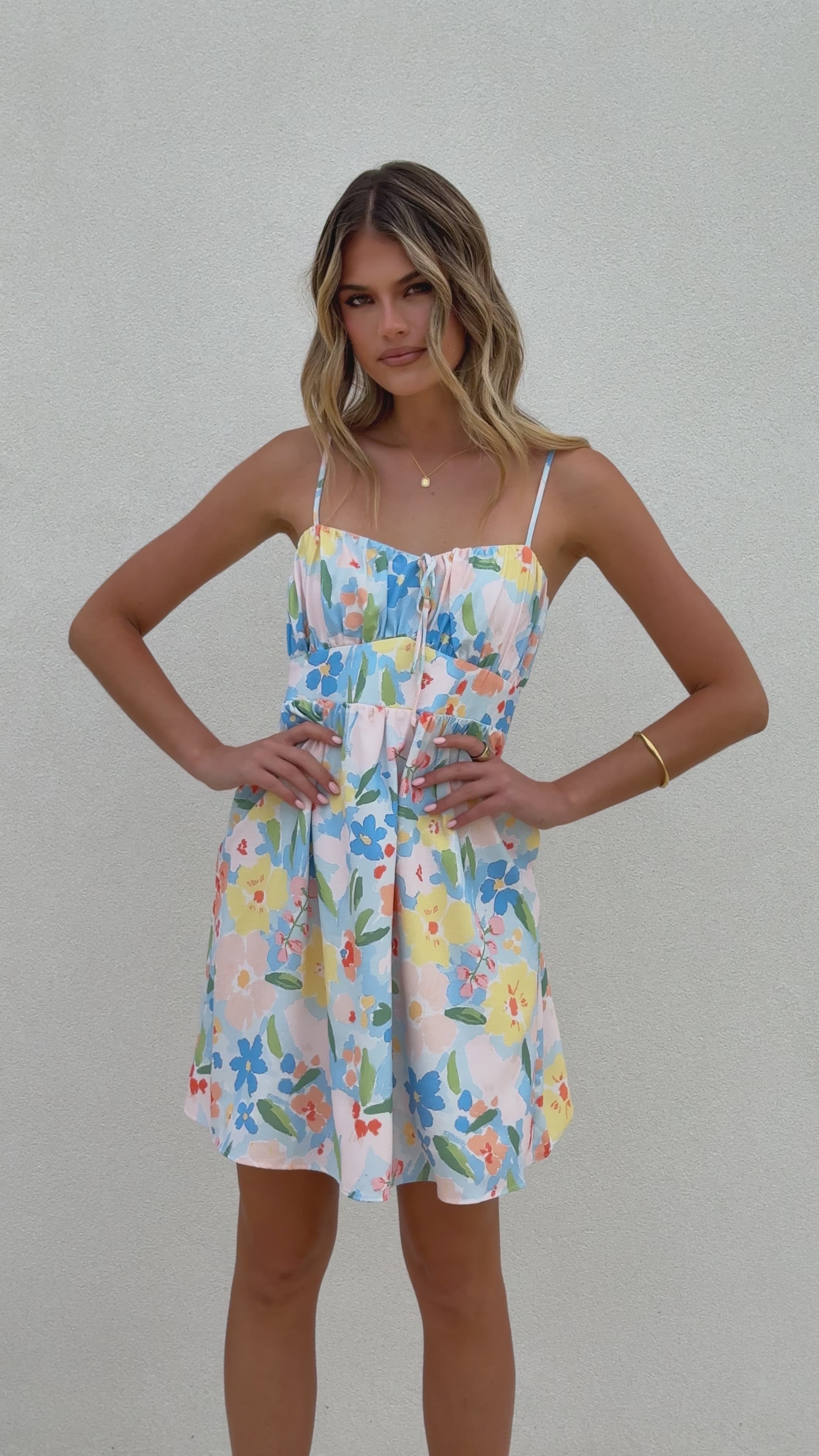 Lia Mini Dress - Blue Summer