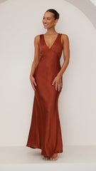Sofia Maxi Dress - Rust