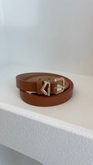 Fleur Belt - Brown