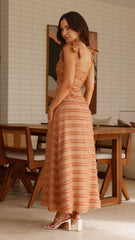Dela Maxi Dress - Chocolate