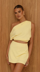 Lauren Off Shoulder Top - Yellow