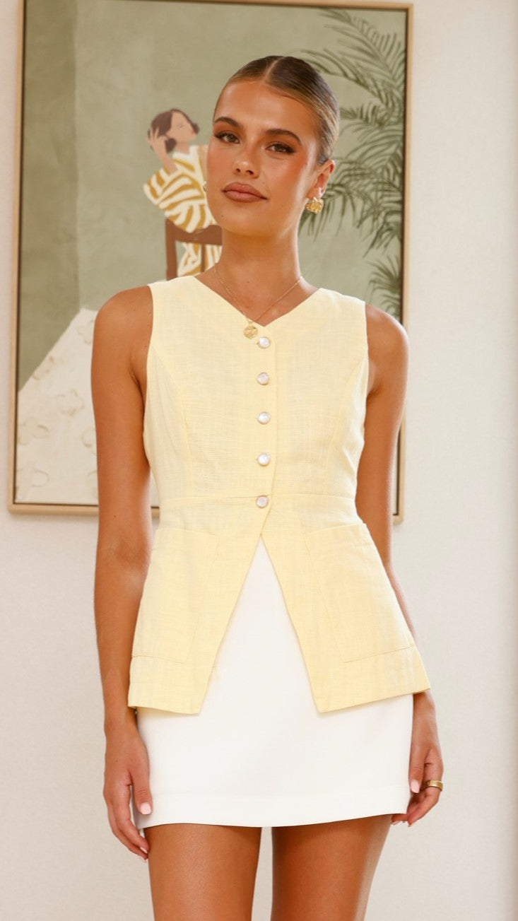 Amber Top - Yellow