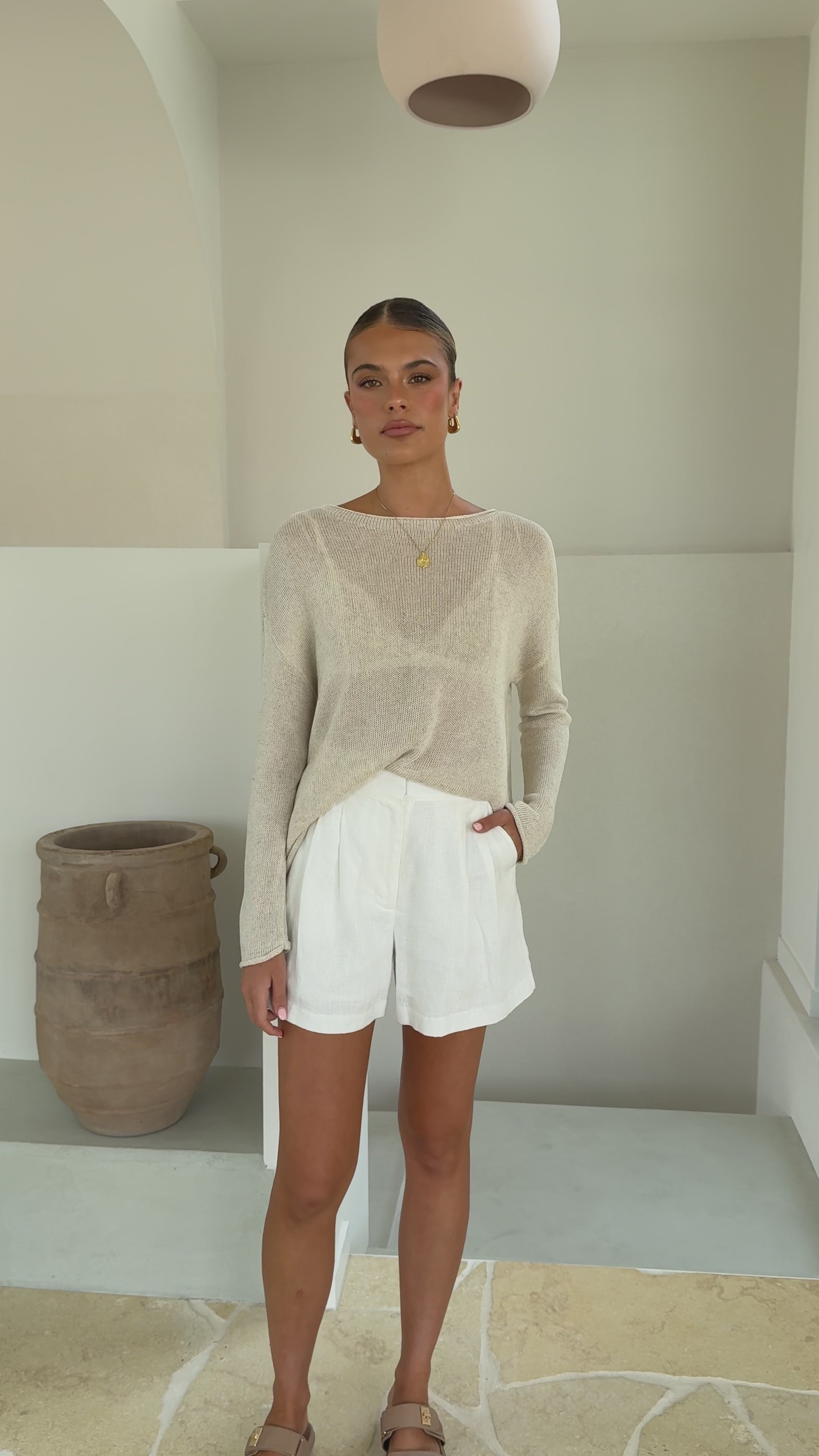 Lakoa Knit Top - Natural