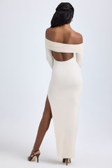 Honora-Modal Off-Shoulder Open-Back Maxi Dress in Ivory