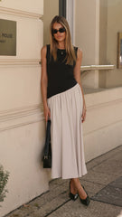 Darlita Maxi Dress - Black / Nude