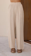 Hartley Pants - Beige / White