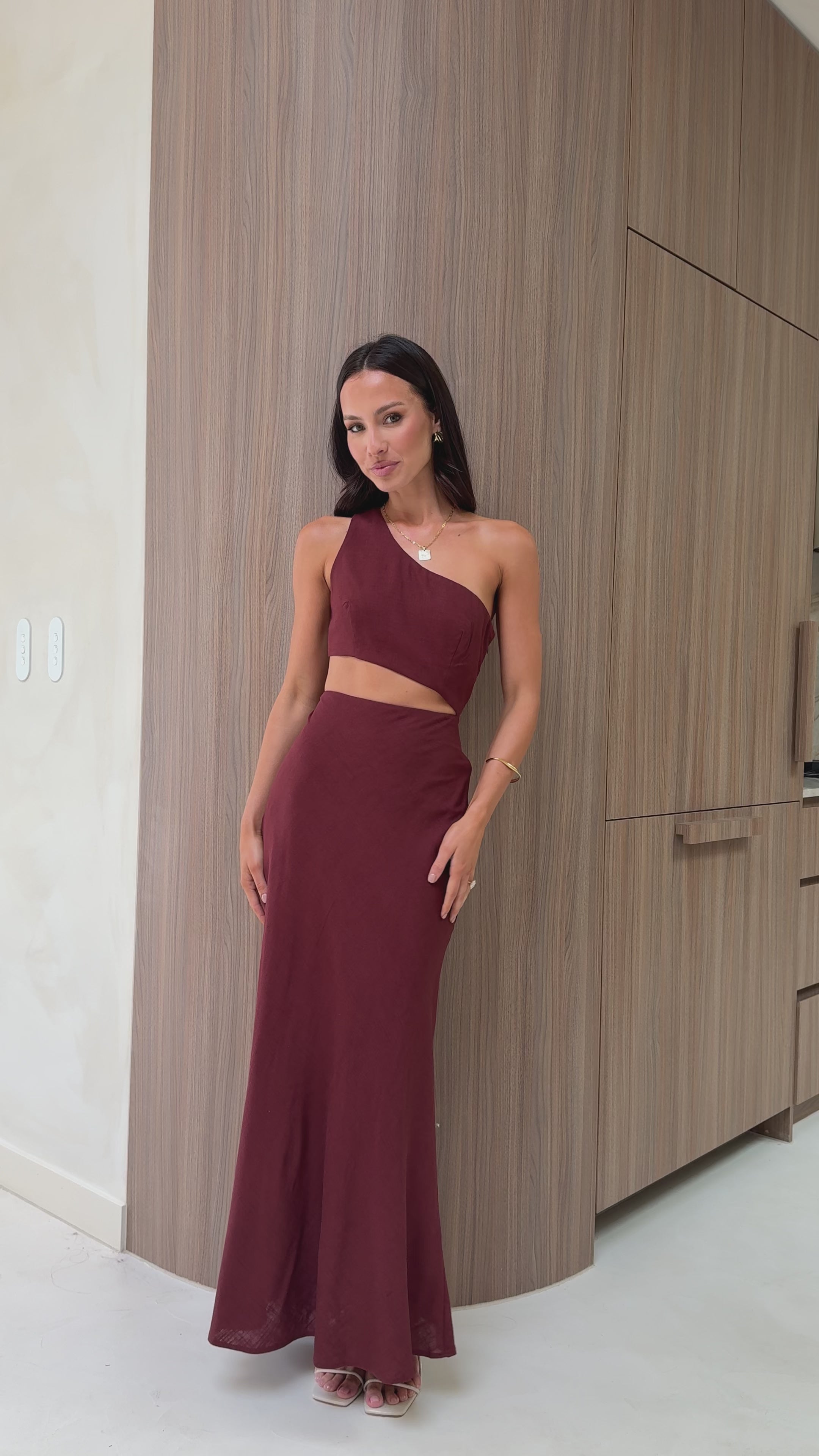 Abia Maxi Dress - Chocolate