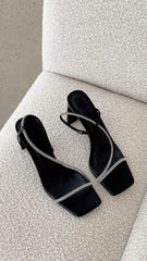 Kaye Heels - Black Diamante