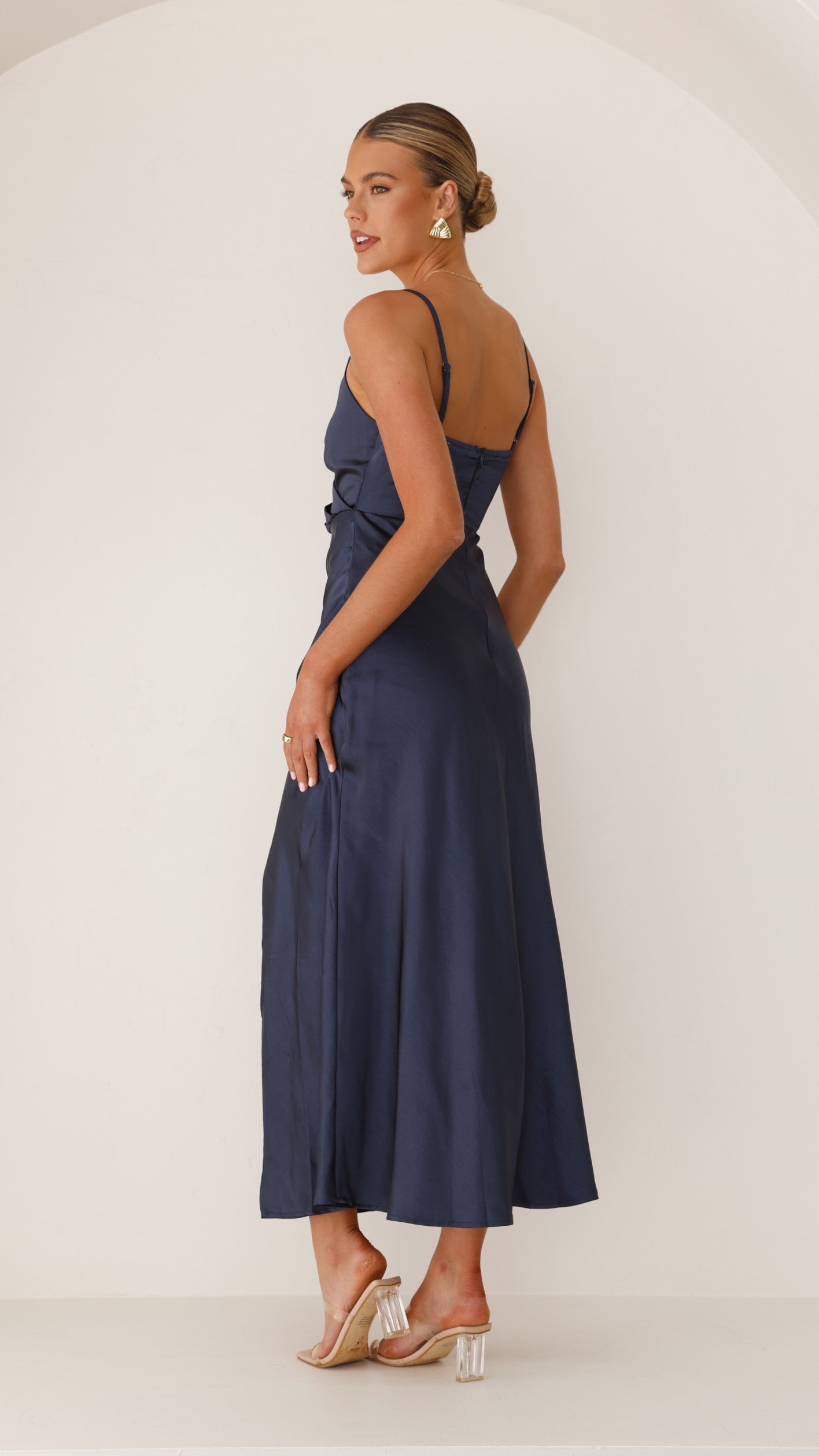 Elsa Midi Dress - Navy