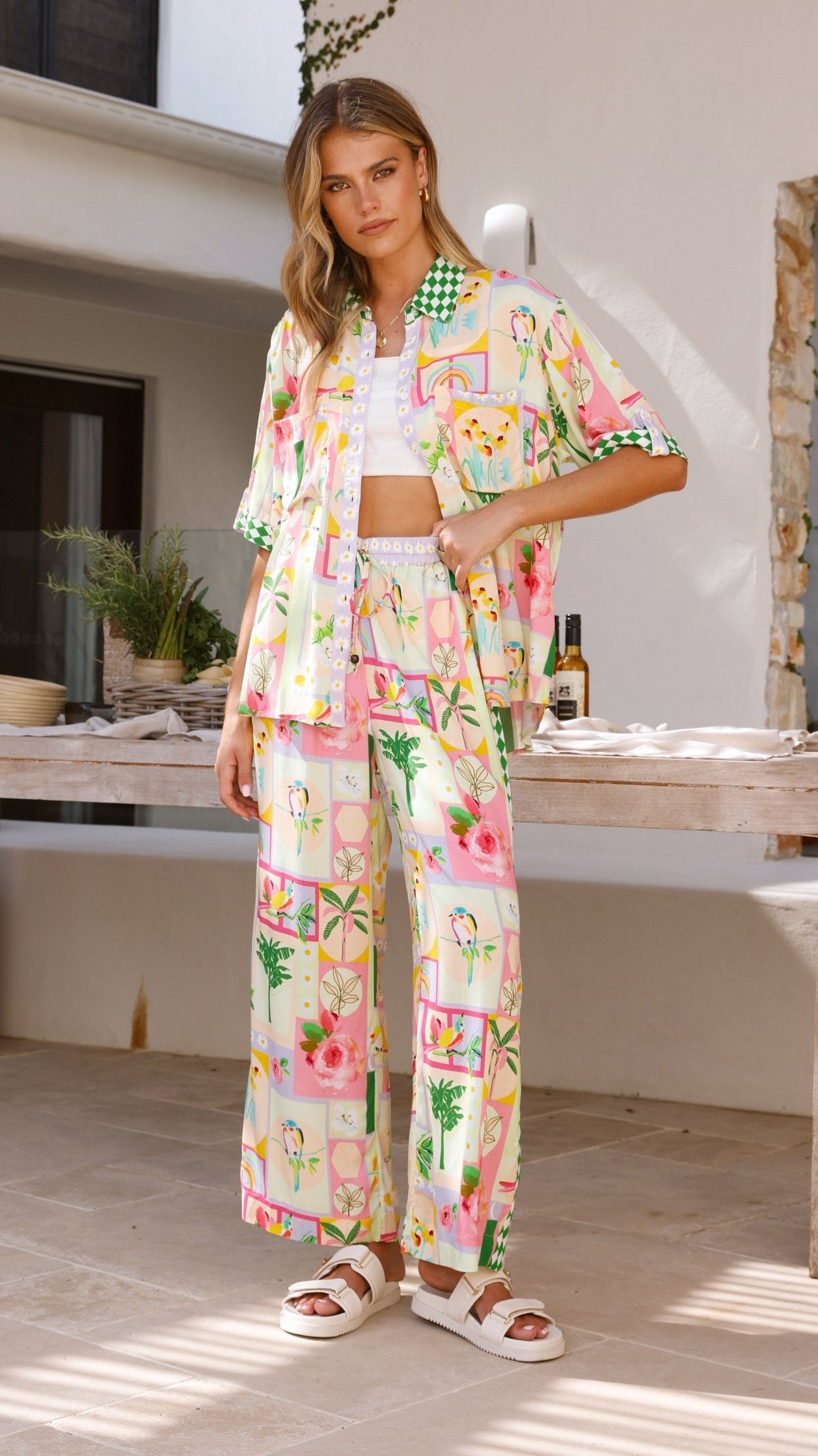 Nylah Shirt - Rose Print