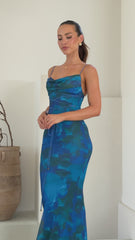 Hanne Maxi Dress - Blue Print