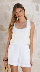 Tillie Crop Top - White
