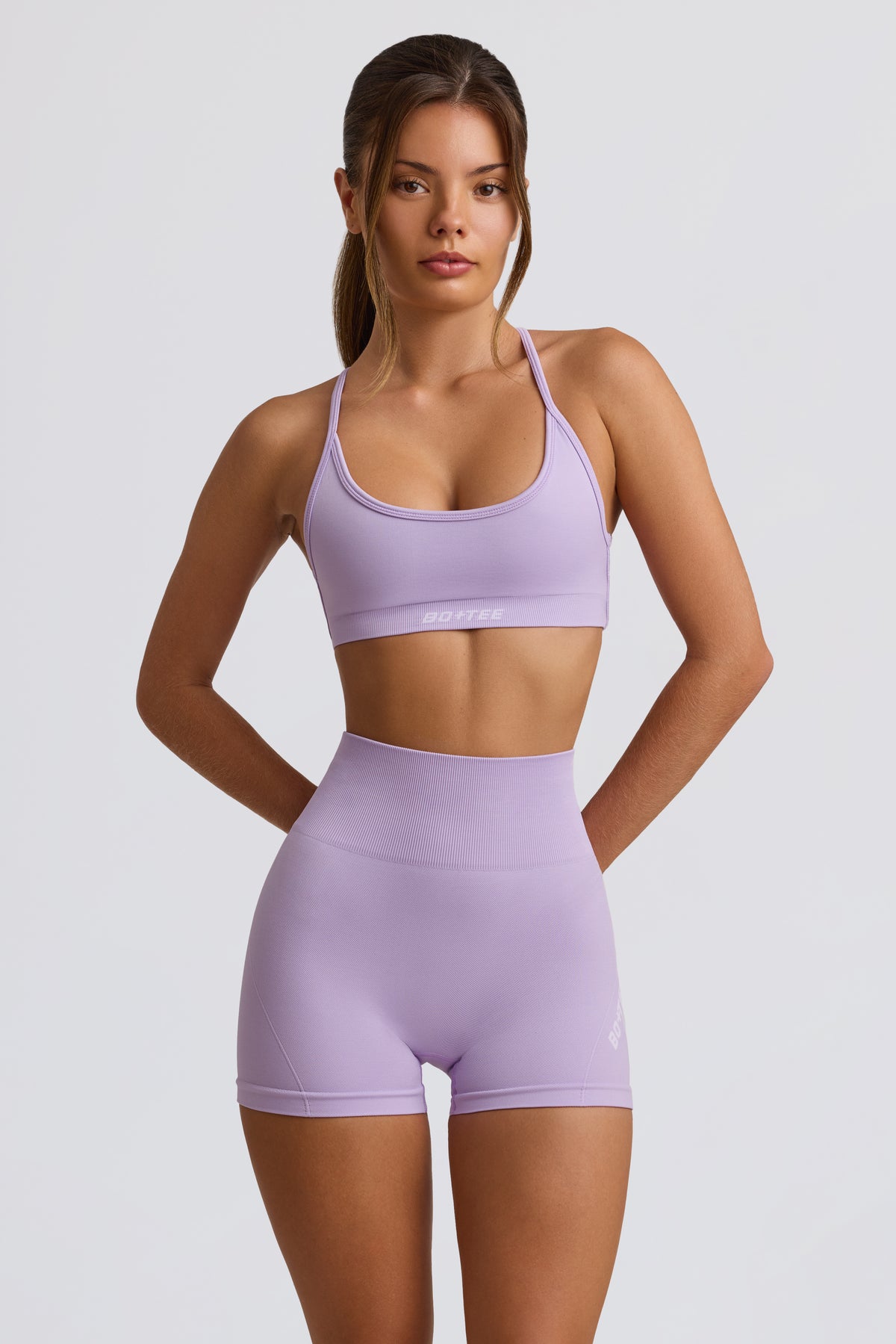 Super Sculpt Seamless Mini Shorts in Soft Lilac