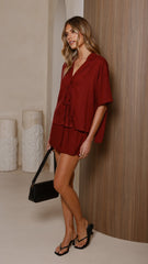 Louise Top - Burgundy