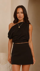 Lauren Off Shoulder Top - Black