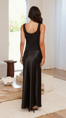 Alexis Button Up Vest - Black