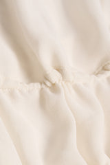 Larisa-Cut-Out Semi-Sheer Ruched Halterneck Crop Top in Ivory