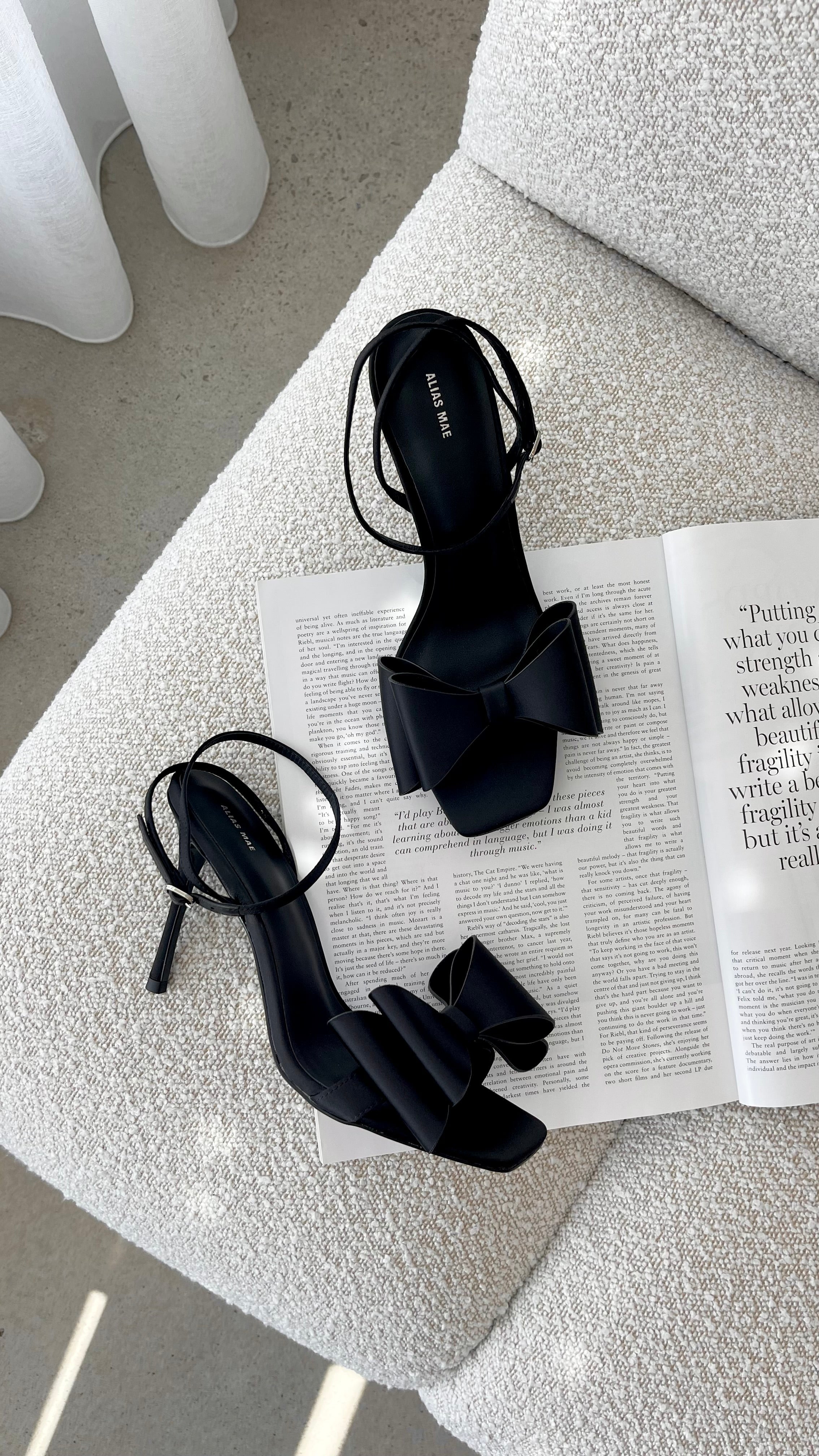 Gabby Heel - Black Satin