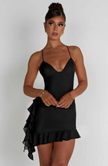 Larosa Mini Dress - Black