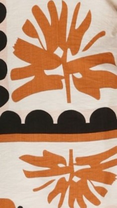 Kailani Strapless Top and Pants Set - Rust/Black Palm Print