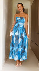 Tessah Maxi Dress - Blue Print