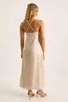 Satin Lace Trim Maxi Slip Dress