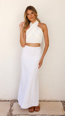 Jayme Midi Skirt - White