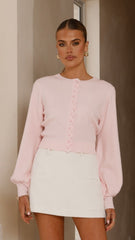 Davina Long Sleeve Top - Pink