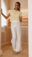 Shoreline Crochet Top - Yellow