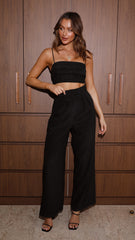 Marlin Crop Top - Black