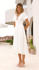 Melea Midi Dress - White