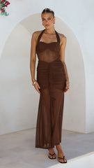 Alani Maxi Dress - Chocolate