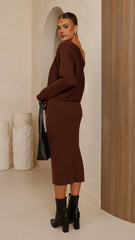 Iluka Knit Top - Chocolate