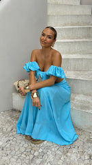 Trista Maxi Skirt - Blue