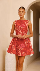 Canika Mini Dress - Red Floral