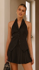Yetta Vest Top - Black