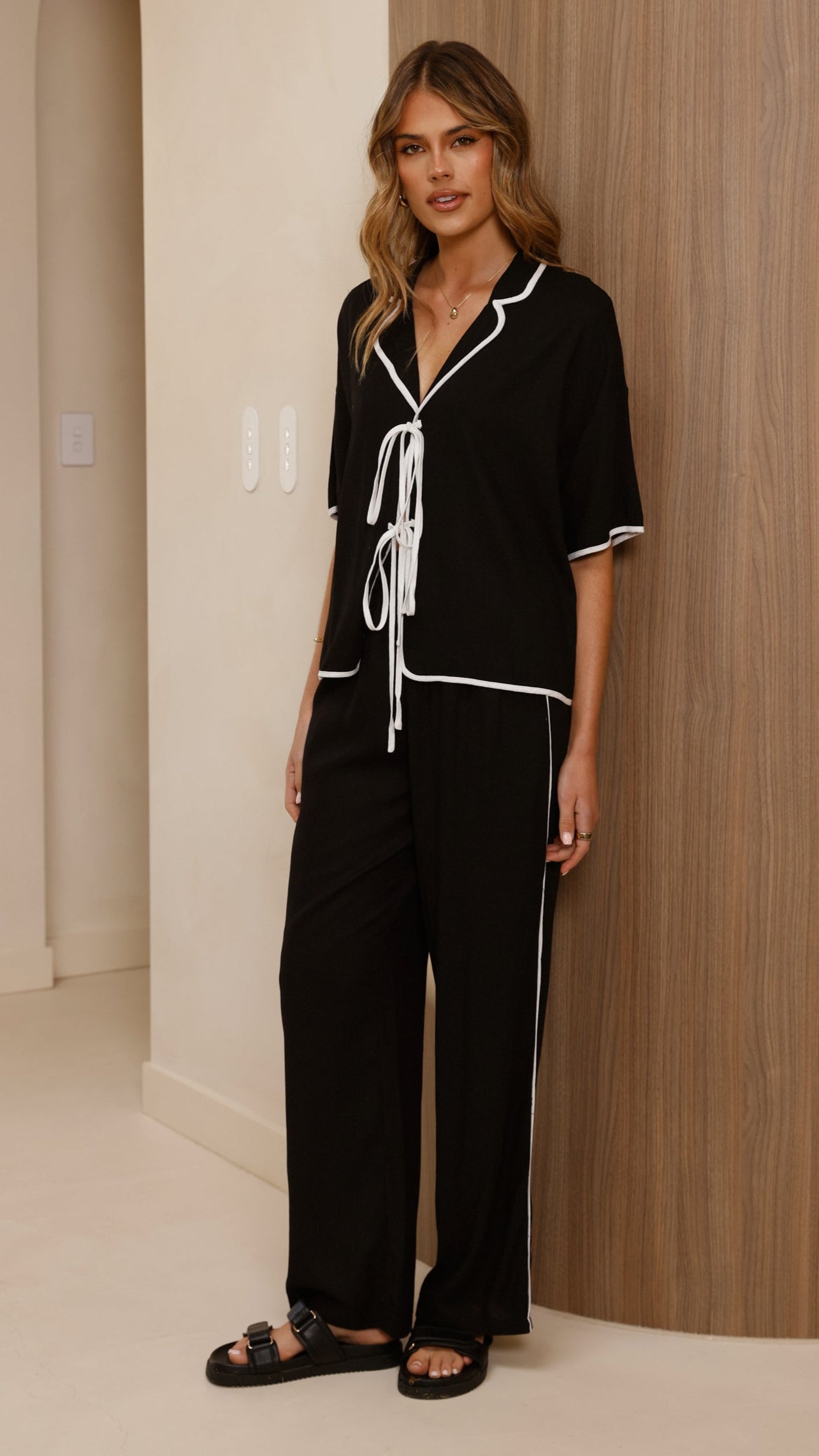 Hartley Pants - Black / White