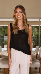 Lenny Knit Top - Black