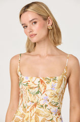 Jaleyah Paneled Flare Midi Dress