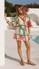 Tarika Mini Dress - Tropical Bloom