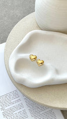 Neve Heart Earrings - Gold