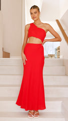 Abia Maxi Dress - Red