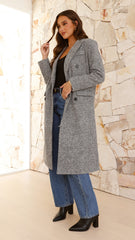 Jayla Longline Coat - Grey