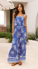 Veena Singlet Top - Blue Twilight
