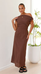 Luci Maxi Dress - Brown