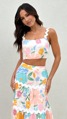 Kalona Maxi Skirt - Blush Petal
