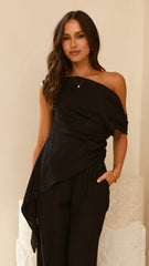 Malena Tunic Top - Black