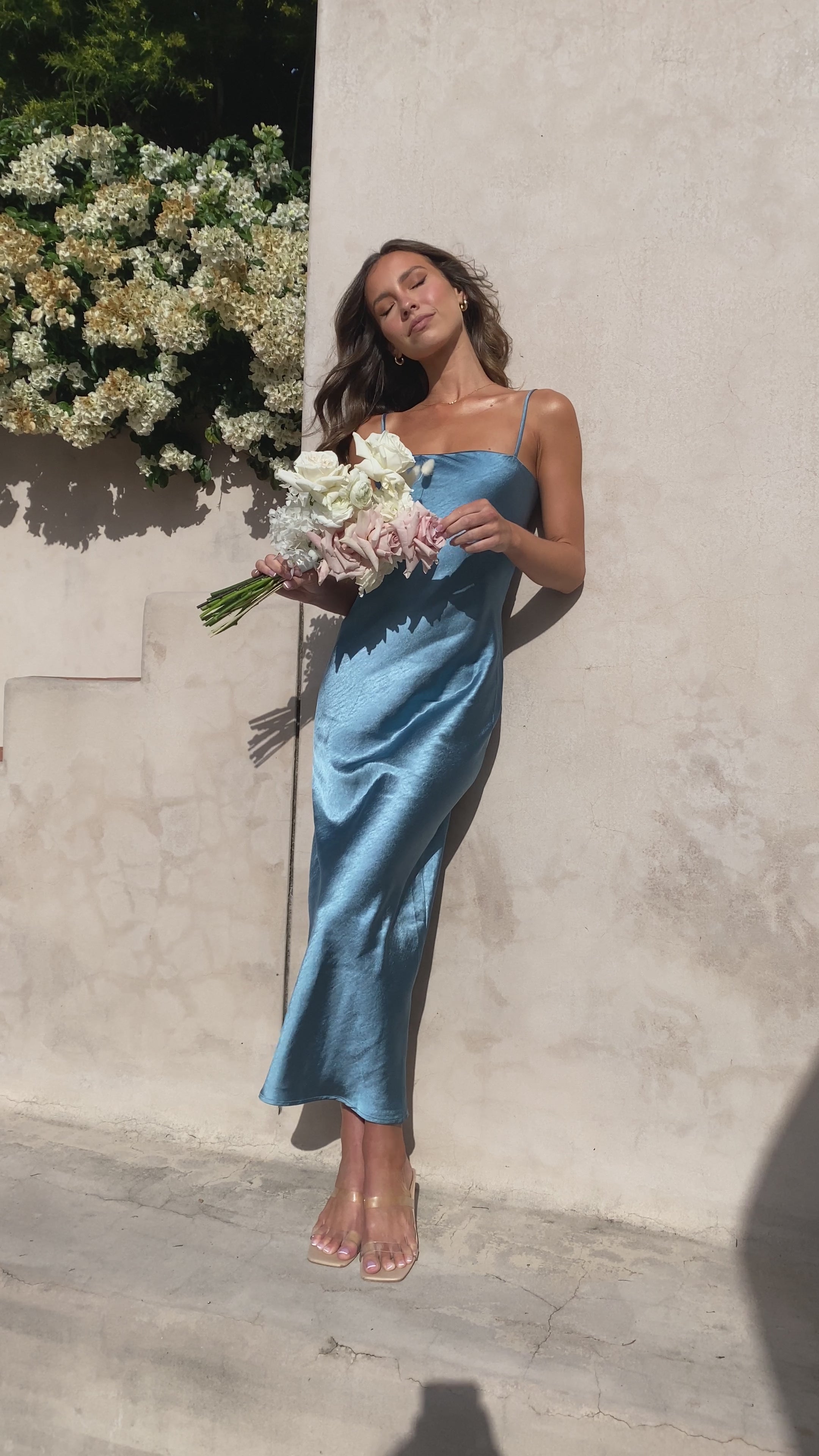 Keira Maxi Dress - Steel Blue