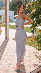 Greta Maxi Dress - Steel Blue